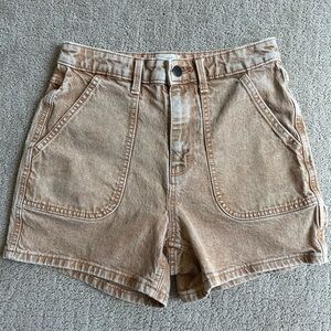Universal Thread Women’s High Rise Midi Cargo Washed Denim Shorts